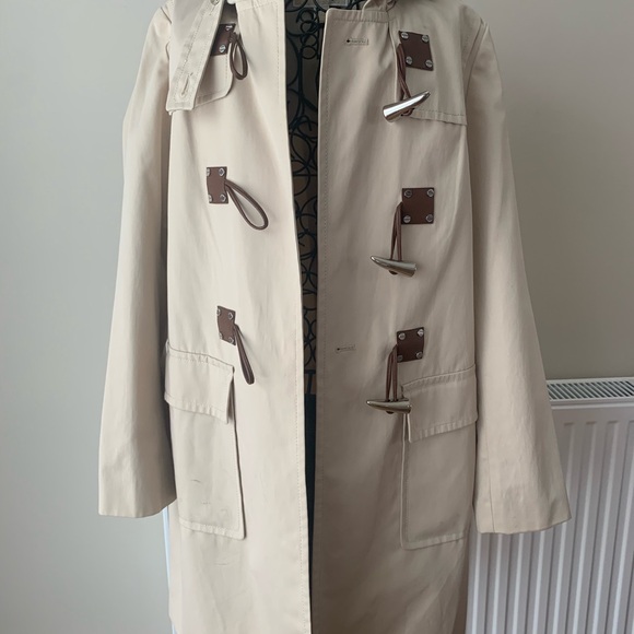 Michaels Cream Duffle Coat with Brown Accents - Picture 8 of 12